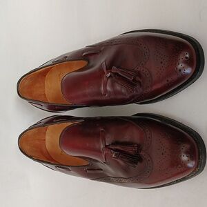 Men's burgundy leather shoes 11 Wide NEW